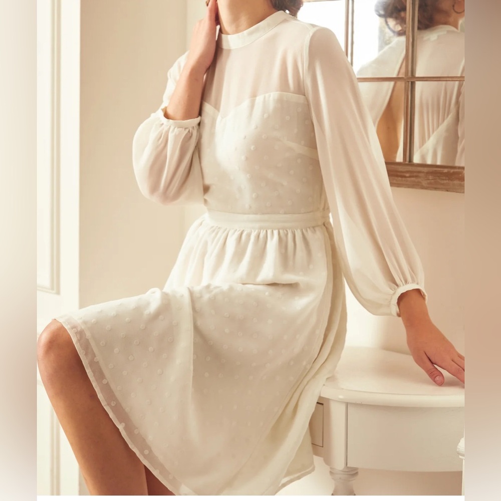 Modcloth Sheerly Blessed In Bliss Fit and Flare Dress